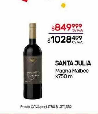 Nini Mayorista Santa julia magna malbec oferta