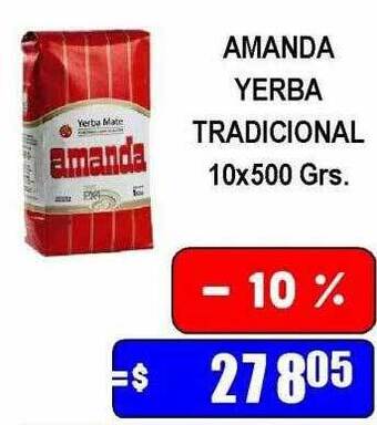 Dulcenter Amanda yerba tradicional oferta