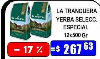 Dulcenter La tranquera yerba selecc. especial oferta