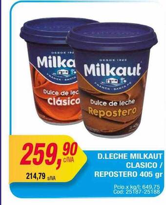 Maxiconsumo D.leche milkaut clasico - repostero oferta