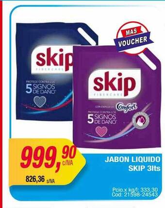 Maxiconsumo Jabon liquido skip 3lts oferta