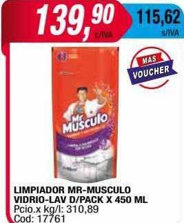 Maxiconsumo Limpiador mr-musculo vidrio-lav d-pack oferta