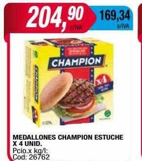 Maxiconsumo Medallones champion estuche oferta