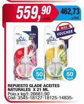 Maxiconsumo Repuesto glade aceites naturales oferta
