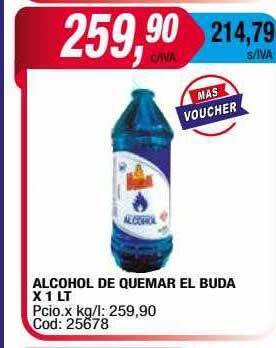 Maxiconsumo Alcohol de quemar el buda oferta