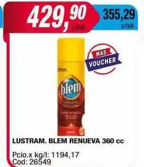 Maxiconsumo Lustram.blem renueva 360 cc oferta