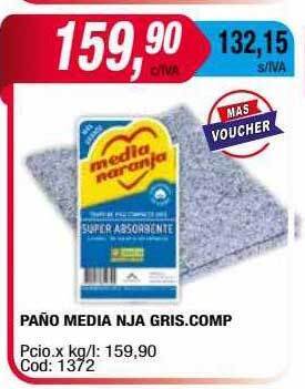 Maxiconsumo Paño media nja gris.comp oferta