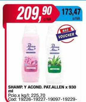 Maxiconsumo Shamp. y acond. pat.allen oferta