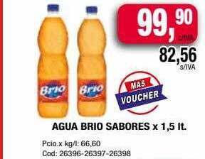 Maxiconsumo Agua brio sabores oferta