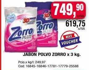 Maxiconsumo Jabon polvo zorro oferta