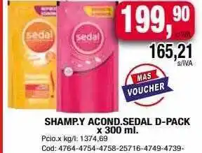 Maxiconsumo Shamp.y acond.sedal d-pack oferta