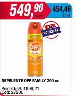 Maxiconsumo Repelente off family oferta