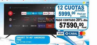 Maxiconsumo Smart tv 40 oferta