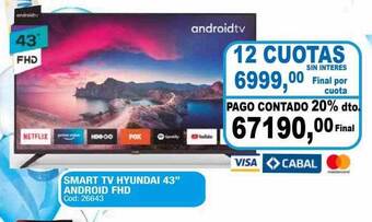 Maxiconsumo Smart tv hyundai 43 oferta