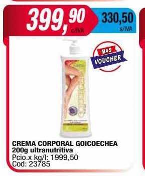 Maxiconsumo Crema corporal goicoechea oferta