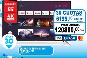 Maxiconsumo Smart tv hitachi 55 oferta