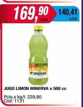 Maxiconsumo Jugo limon minerva oferta