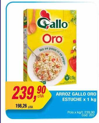 Maxiconsumo Arroz gallo oro estuche oferta