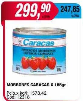 Maxiconsumo Morrones caracas oferta