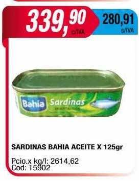 Maxiconsumo Sardinas bahia aceite oferta