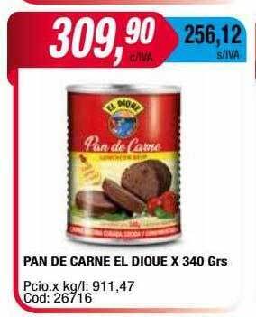 Maxiconsumo Pan de carne el dique oferta