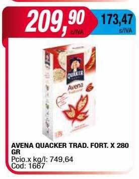 Maxiconsumo Avena quacker trad fort oferta