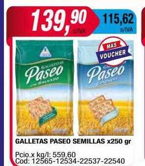 Maxiconsumo Galletas paseo semillas oferta