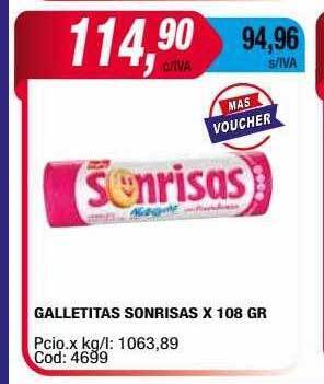 Maxiconsumo Galletitas sonrisas oferta