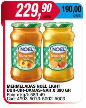 Maxiconsumo Mermeladas noel light dur-cir-damas-nar oferta