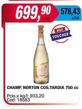 Maxiconsumo Champ norton cos. tardia oferta