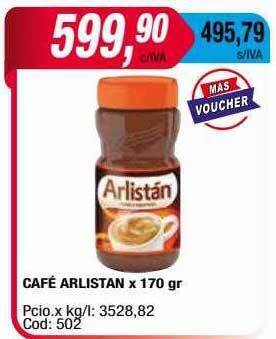 Maxiconsumo Café arlistan oferta