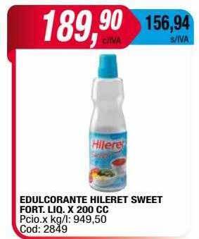 Maxiconsumo Edulcorante hileret sweet fort. liq oferta