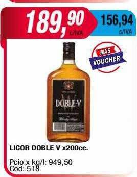 Maxiconsumo Licor doble v oferta