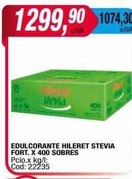 Maxiconsumo Edulcorante hileret stevia fort. oferta