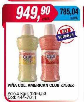 Maxiconsumo Piña col. american club oferta