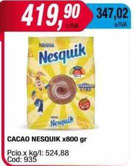 Maxiconsumo Cacao nesquik oferta