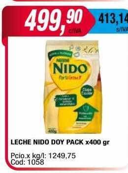 Maxiconsumo Leche nido doy pack oferta