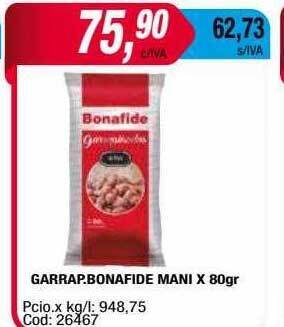 Maxiconsumo Garrap bonafide mani oferta