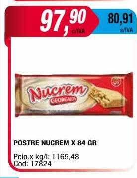 Maxiconsumo Postre nucrem oferta