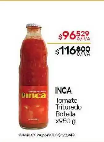 Nini Mayorista Inca Tomate Triturado Botella x950g oferta