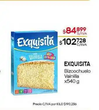 Nini Mayorista Exquisita Bizcochuelo Vainilla x540g oferta