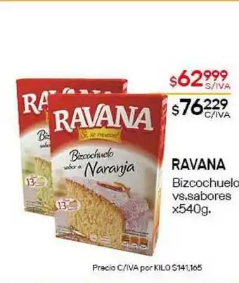 Nini Mayorista Ravana Bizcochuelo vs. sabores x540g oferta