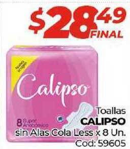 Diarco Calipso Toallas sin Alas Cola Less x 8 Un oferta
