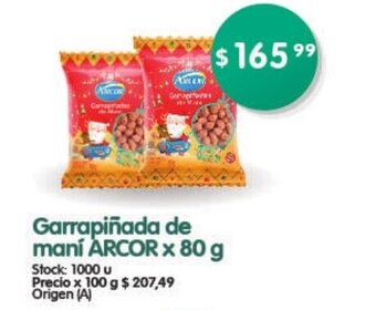 Supermercados Buenos Días Garrapiñada De Maní Arcor x 80g. oferta