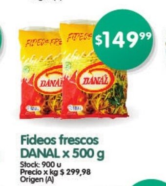 Supermercados Buenos Días Fideos frescos Danal x 500g. oferta