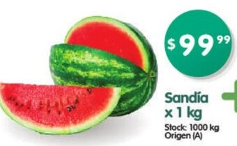 Supermercados Buenos Días Sandía x 1kg, oferta