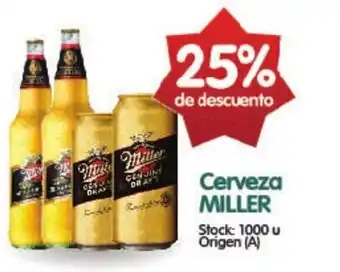 Supermercados Buenos Días Cerveza Miller oferta
