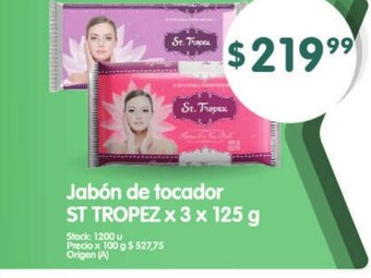 Supermercados Buenos Días Jabón De Tocador ST Tropez x 3 x 125g. oferta