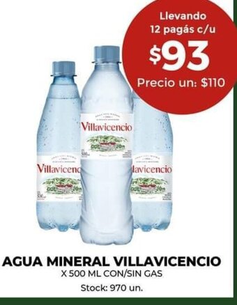 Super MAMI Agua mineral Villa Vicencio oferta