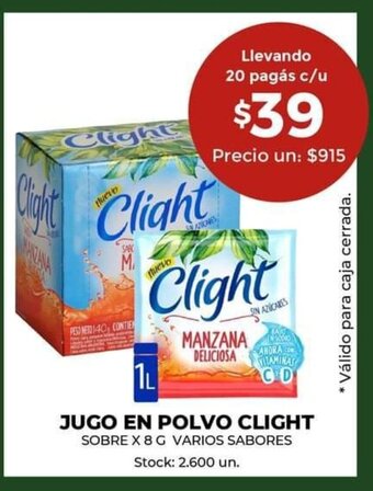 Super MAMI Jugo en Polvo Clight oferta